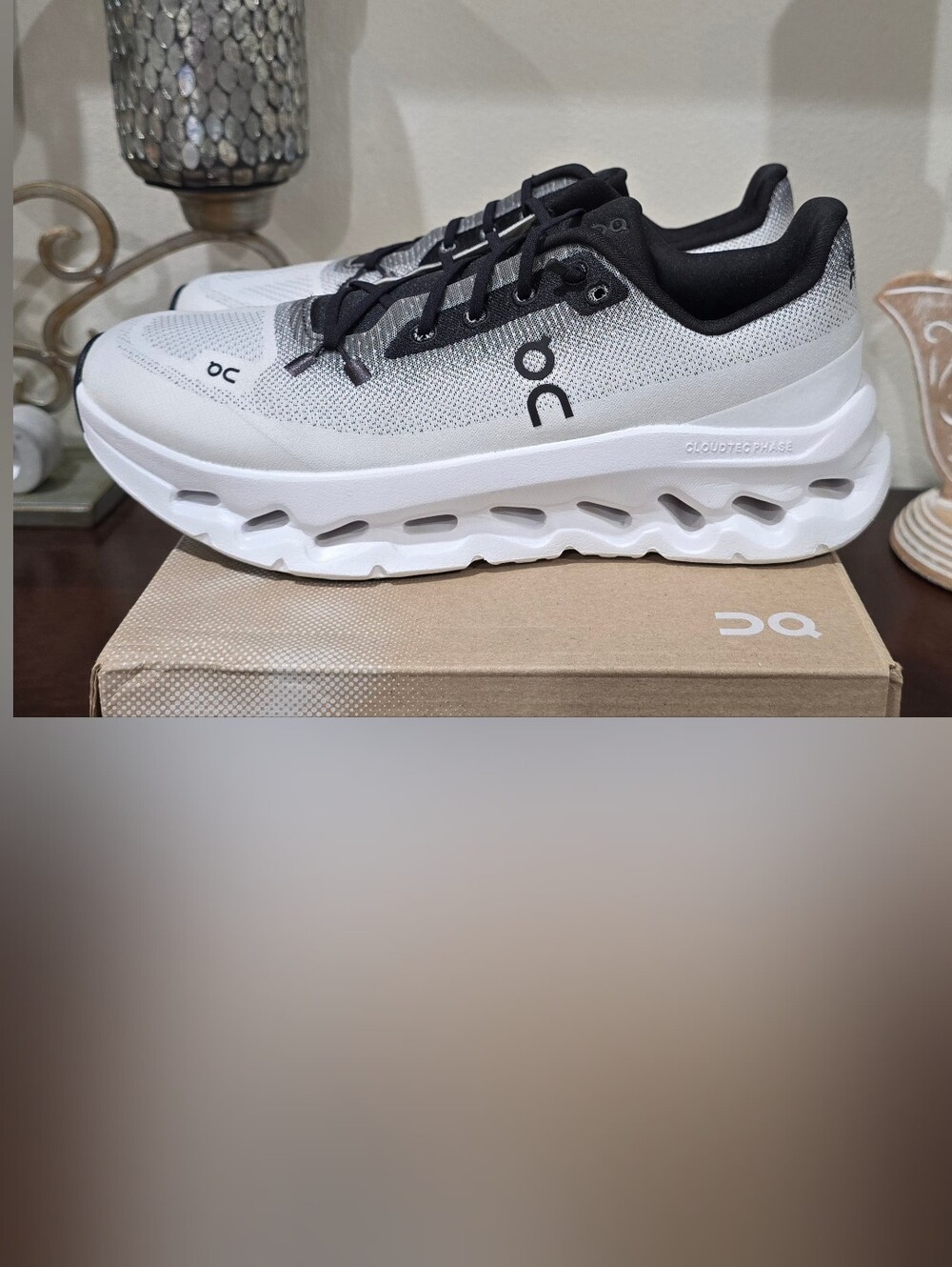 On Running Running Women's Cloudswift Athletic Shoes - White and Black